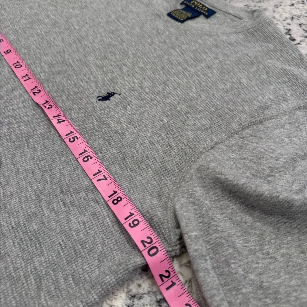Polo Ralph Lauren Gray Waffle Knit Crewneck L